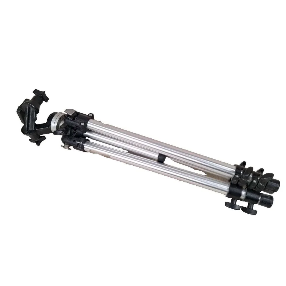 Bogen Manfrotto 190 Tripod with 3025 3-Way Pan Tilt Head Silver Made in Italy